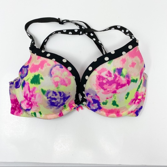 Pink Victoria's Secret Floral Bra 32C